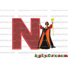 Jafar Aladdin Applique Design With Alphabet N