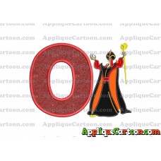 Jafar Aladdin Applique Design With Alphabet O