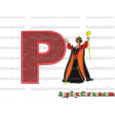 Jafar Aladdin Applique Design With Alphabet P