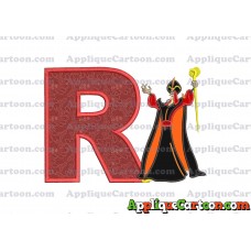 Jafar Aladdin Applique Design With Alphabet R