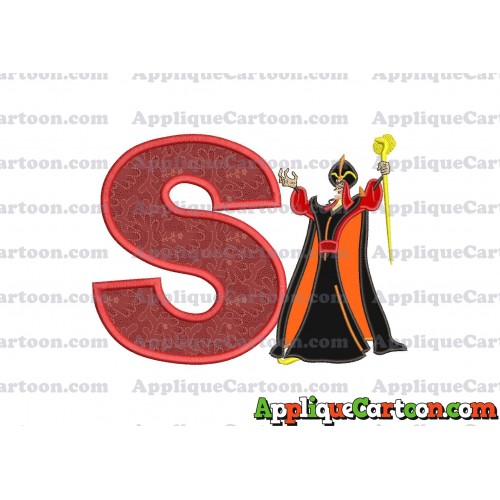 Jafar Aladdin Applique Design With Alphabet S