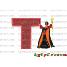 Jafar Aladdin Applique Design With Alphabet T