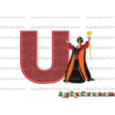 Jafar Aladdin Applique Design With Alphabet U