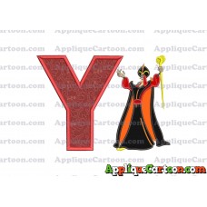 Jafar Aladdin Applique Design With Alphabet Y