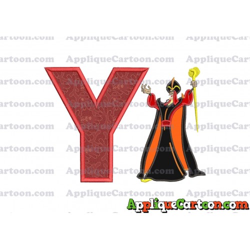 Jafar Aladdin Applique Design With Alphabet Y
