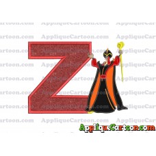 Jafar Aladdin Applique Design With Alphabet Z