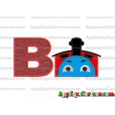 James the Train Applique Embroidery Design With Alphabet B