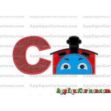 James the Train Applique Embroidery Design With Alphabet C