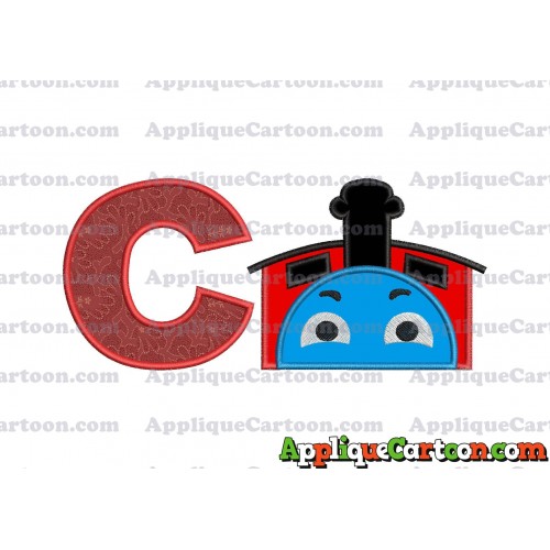 James the Train Applique Embroidery Design With Alphabet C