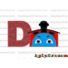 James the Train Applique Embroidery Design With Alphabet D