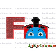 James the Train Applique Embroidery Design With Alphabet F
