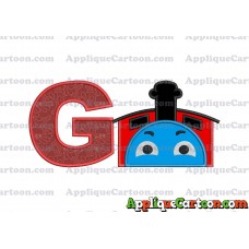 James the Train Applique Embroidery Design With Alphabet G