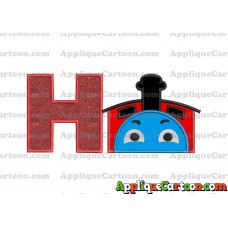 James the Train Applique Embroidery Design With Alphabet H