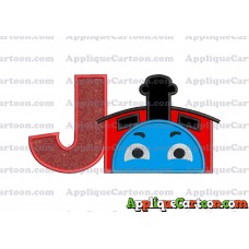 James the Train Applique Embroidery Design With Alphabet J