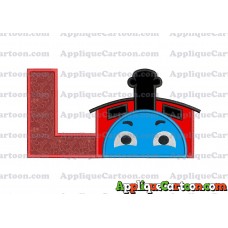 James the Train Applique Embroidery Design With Alphabet L