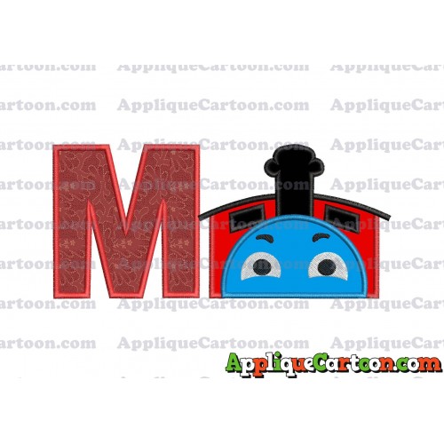 James the Train Applique Embroidery Design With Alphabet M