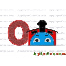 James the Train Applique Embroidery Design With Alphabet O