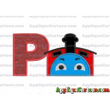 James the Train Applique Embroidery Design With Alphabet P