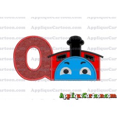 James the Train Applique Embroidery Design With Alphabet Q