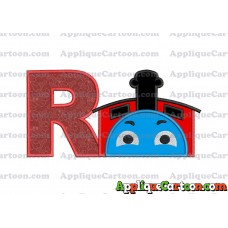 James the Train Applique Embroidery Design With Alphabet R
