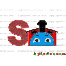 James the Train Applique Embroidery Design With Alphabet S