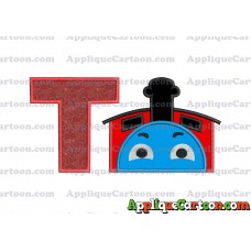 James the Train Applique Embroidery Design With Alphabet T