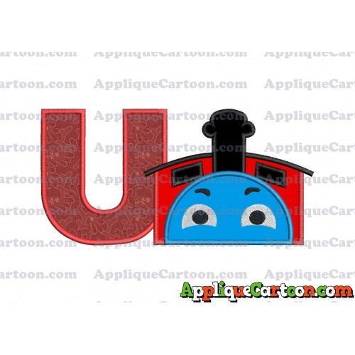 James the Train Applique Embroidery Design With Alphabet U