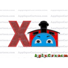 James the Train Applique Embroidery Design With Alphabet X