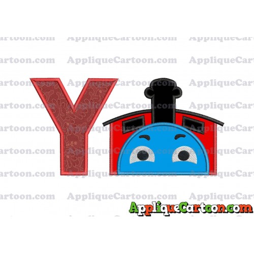 James the Train Applique Embroidery Design With Alphabet Y