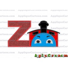 James the Train Applique Embroidery Design With Alphabet Z