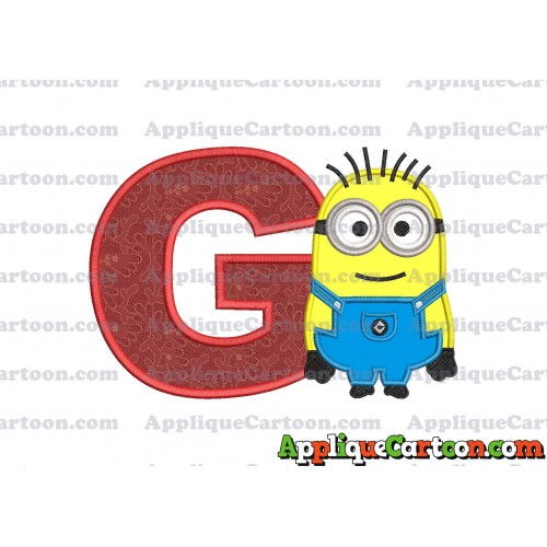 Jerry Despicable Me Applique Embroidery Design With Alphabet G