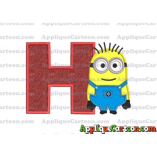 Jerry Despicable Me Applique Embroidery Design With Alphabet H