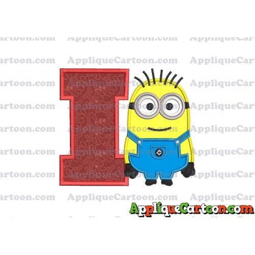 Jerry Despicable Me Applique Embroidery Design With Alphabet I