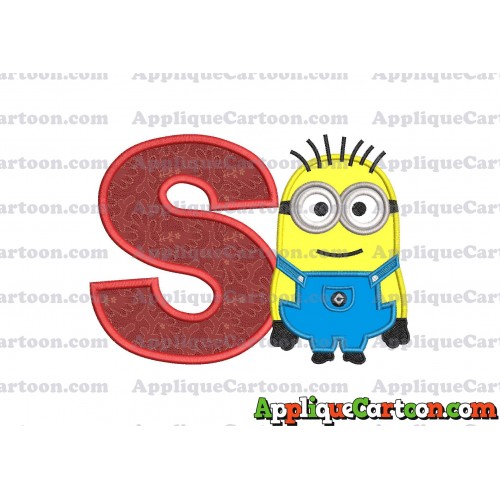 Jerry Despicable Me Applique Embroidery Design With Alphabet S
