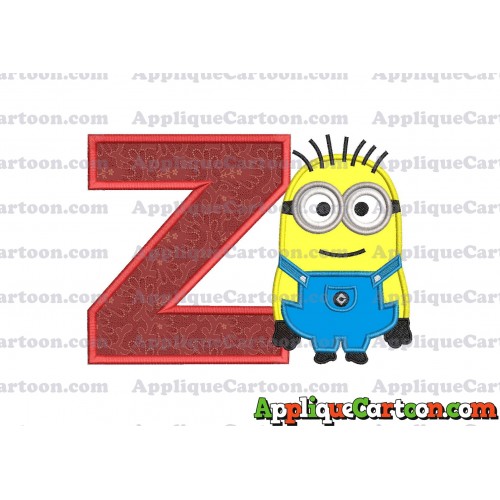 Jerry Despicable Me Applique Embroidery Design With Alphabet Z