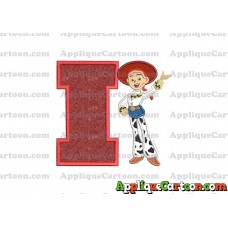 Jessie Toy Story Applique 02 Embroidery Design With Alphabet I