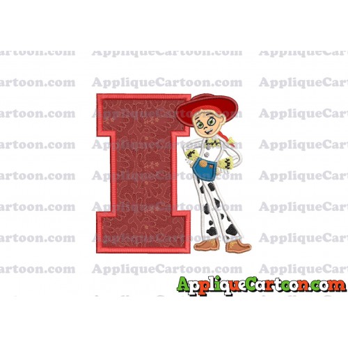Jessie Toy Story Applique Embroidery Design With Alphabet I