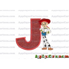 Jessie Toy Story Applique Embroidery Design With Alphabet J
