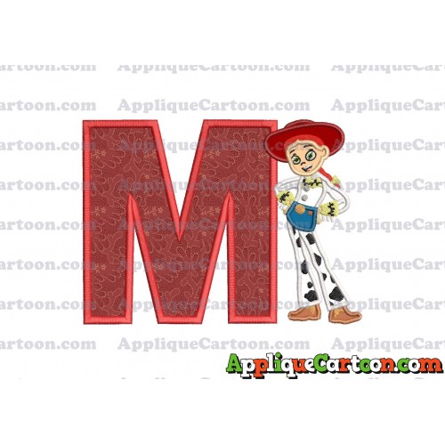 Jessie Toy Story Applique Embroidery Design With Alphabet M