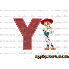 Jessie Toy Story Applique Embroidery Design With Alphabet Y
