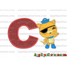 Kwazii Kitten Octonauts Applique Embroidery Design With Alphabet C