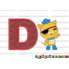 Kwazii Kitten Octonauts Applique Embroidery Design With Alphabet D