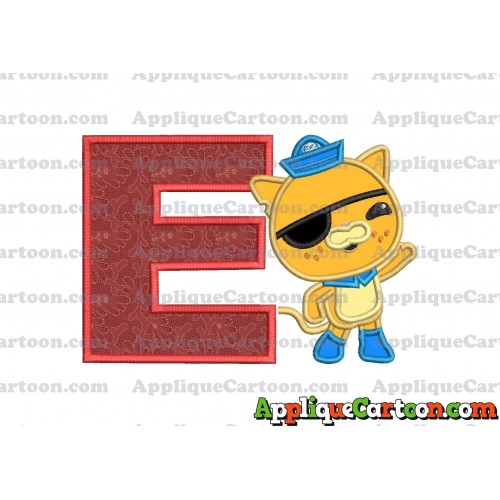 Kwazii Kitten Octonauts Applique Embroidery Design With Alphabet E