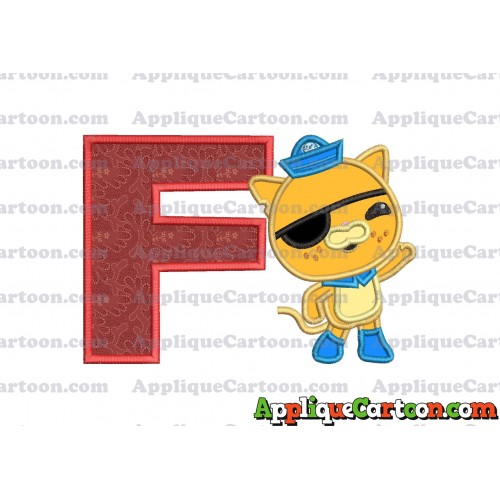 Kwazii Kitten Octonauts Applique Embroidery Design With Alphabet F