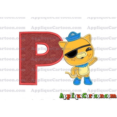 Kwazii Kitten Octonauts Applique Embroidery Design With Alphabet P