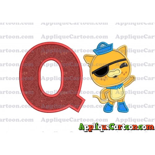 Kwazii Kitten Octonauts Applique Embroidery Design With Alphabet Q