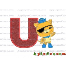 Kwazii Kitten Octonauts Applique Embroidery Design With Alphabet U