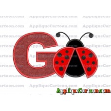 Ladybug Applique Embroidery Design With Alphabet G