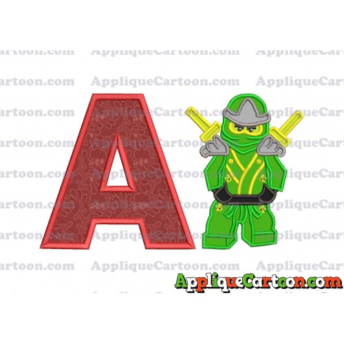 Lego Applique Embroidery Design With Alphabet A