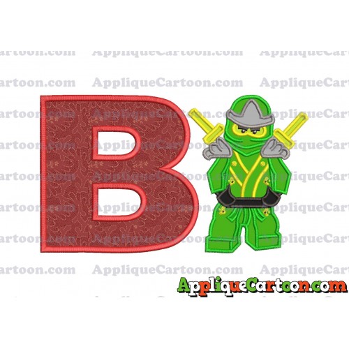 Lego Applique Embroidery Design With Alphabet B